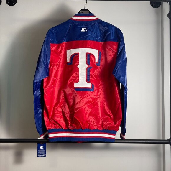 Starter Texas Rangers light weight Satin Jacket size L - Picture 2 of 3